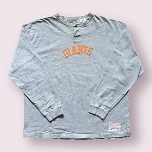 Vintage Moonlight Graham MLB San Francisco Giants Long Sleeve Shirt - Grey